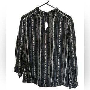 Printed Keyhole Blouse